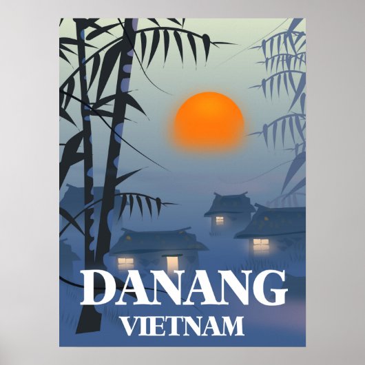 Affiche de voyage à Da Nang Vietnam (Devant)