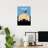 Affiche de voyage à Delhi, Inde (Bureau à domicile)