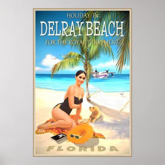 Affiche de voyage à Delray Beach Floride Princess  (Devant)