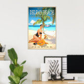 Affiche de voyage à Delray Beach Floride Princess  (Bureau à domicile)