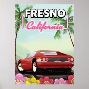 Affiche de voyage à Fresno Californie