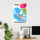 Affiche de voyage à Hawaï Impression d'art contine (Bureau à domicile)