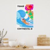Affiche de voyage à Hawaï Impression d'art contine (Cuisine)