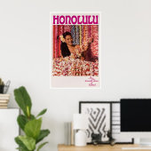 Affiche de voyage à Hawaii Art Honolulu Impression (Bureau à domicile)