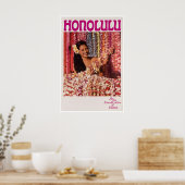 Affiche de voyage à Hawaii Art Honolulu Impression (Cuisine)