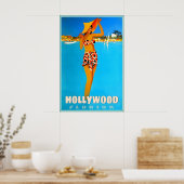 Affiche de voyage à Hollywood Floride Comté de Bro (Cuisine)