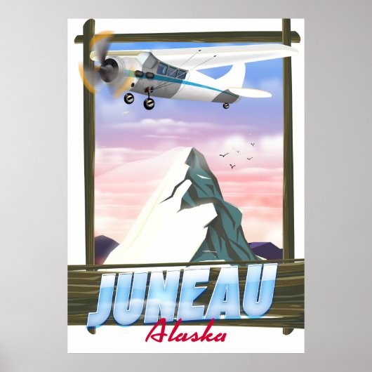 Affiche de voyage à Juneau Alaska (Devant)