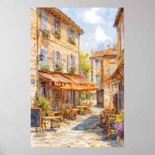 Affiche de voyage à l'aquarelle vintage Aix En Pro