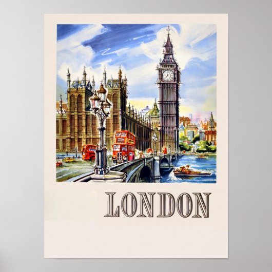 Affiche de voyage à Londres (Devant)
