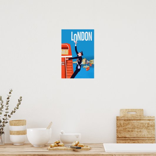 Affiche de voyage à Londres (Cuisine)