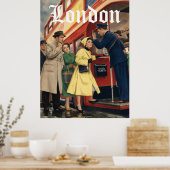 Affiche de voyage à Londres (Cuisine)