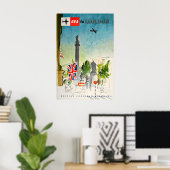 Affiche de voyage à Londres Angleterre Impression  (Bureau à domicile)