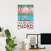 Affiche de voyage à Madrid décoration murale style (Bureau à domicile)
