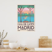 Affiche de voyage à Madrid décoration murale style (Cuisine)