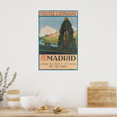 Affiche de voyage à Madrid Espagne Art Impression (Cuisine)