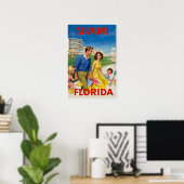 Affiche de voyage à Miami (Bureau à domicile)