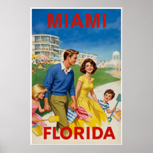 Affiche de voyage à Miami