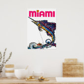 Affiche de voyage à Miami, Floride (Cuisine)