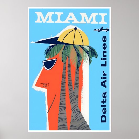 Affiche de voyage à Miami, impression de Floride, (Devant)