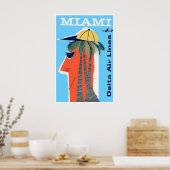 Affiche de voyage à Miami, impression de Floride, (Cuisine)