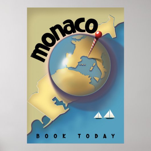 Affiche de voyage à Monaco (Devant)