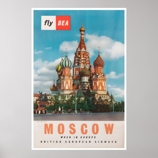 Affiche de voyage à Moscou Russie Art Impression V (Devant)