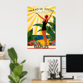 Affiche de voyage à Naples Floride Nouveau Comté d (Bureau à domicile)