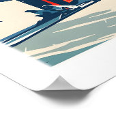 Affiche de voyage à Niseko - Japon 1 (Coin)