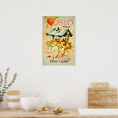 Affiche de voyage à Oslo, Norvège (Cuisine)