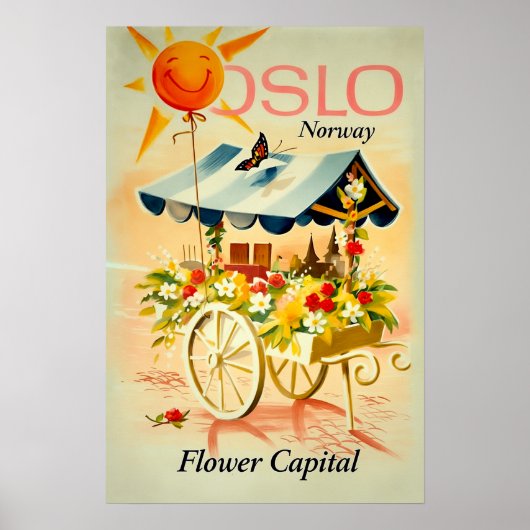 Affiche de voyage à Oslo, Norvège (Devant)