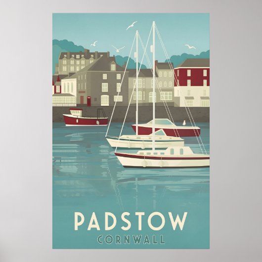 Affiche de voyage à Padstow Cornwall (Devant)