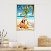 Affiche de voyage à Palm Beach Floride Princess Ro (Cuisine)