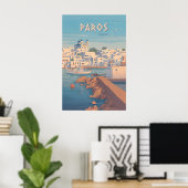 Affiche de voyage à Paros Grèce (Bureau à domicile)