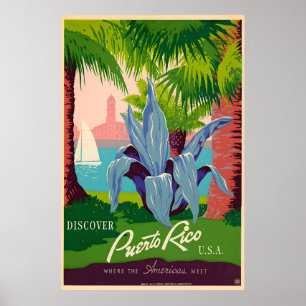 Affiche de voyage à Porto Rico