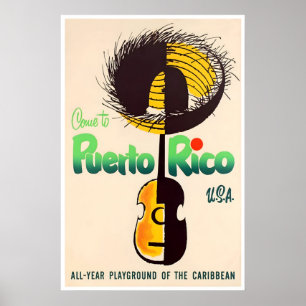 Affiche de voyage à Porto Rico Impression d'art po