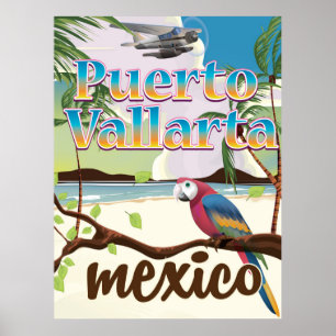 Affiche de voyage à Puerto Vallarta au Mexique