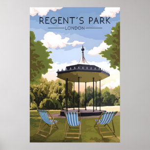 Affiche de voyage à Regents Park Londres