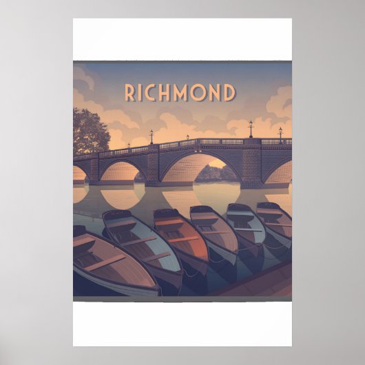 Affiche de voyage à Richmond Londres (Devant)
