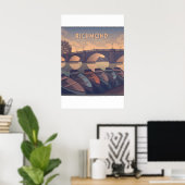 Affiche de voyage à Richmond Londres (Bureau à domicile)