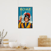 Affiche de voyage à Rome (Cuisine)