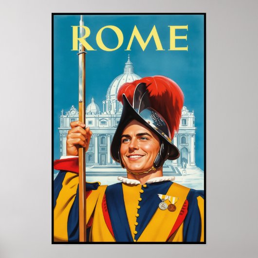 Affiche de voyage à Rome (Devant)