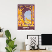 Affiche de voyage à Rome Art romain Impression anc (Bureau à domicile)