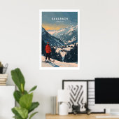 Affiche de voyage à Saalbach - Autriche 1 (Bureau à domicile)