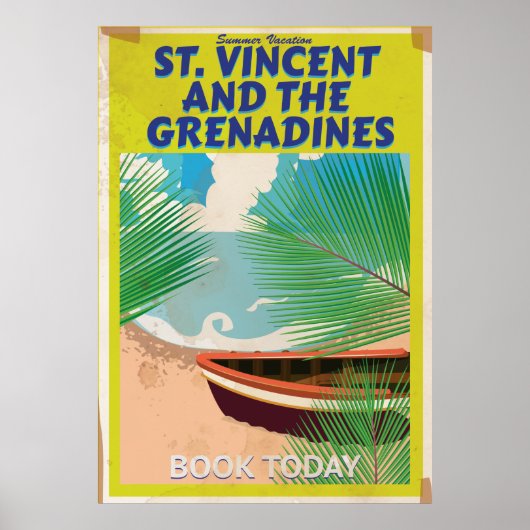 Affiche de voyage à Saint-Vincent-et-les-Grenadine (Devant)