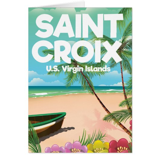 Affiche de voyage à Sainte-Croix, îles Vierges amé (Devant)