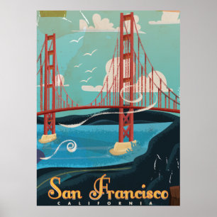 Affiche de voyage à San Francisco, Californie