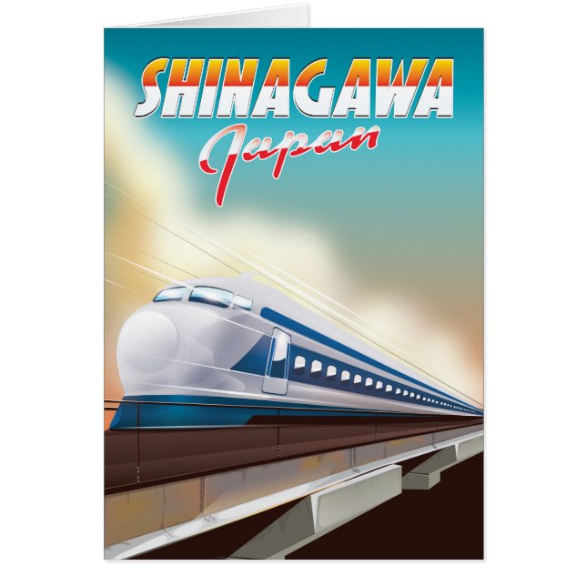 Affiche de voyage à Shinagawa Japon. (Devant)