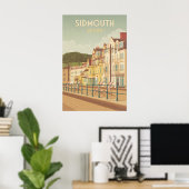Affiche de voyage à Sidmouth Devon (Bureau à domicile)