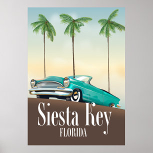 Affiche de voyage à Siesta Key Floride