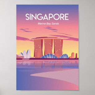 Affiche de voyage à Singapour